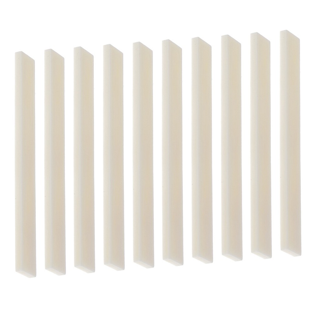10Pc 80*3*10mm White Bone Guitar String Bridge Saddle For Acoustic Classical NEW