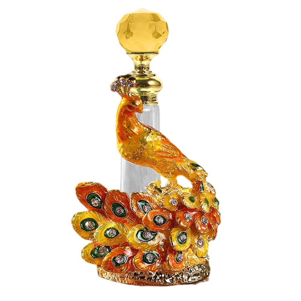 Vintage Perfume Bottle Peafowl Refillable Empty Perfume Bottle Gift