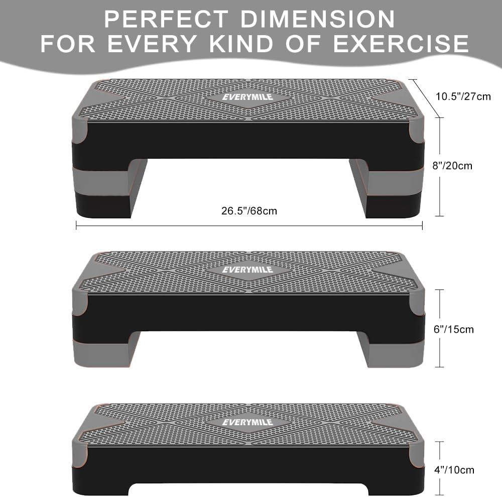 Aerobic Exercise Step, Adjustable Aerobic Stepper for Exercise, Workout Step Pla