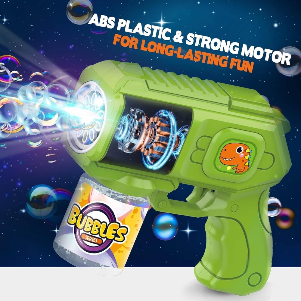Interactive 3 Pack Bubble Guns with Solution - Fun for Toddlers and Kids 3-12
