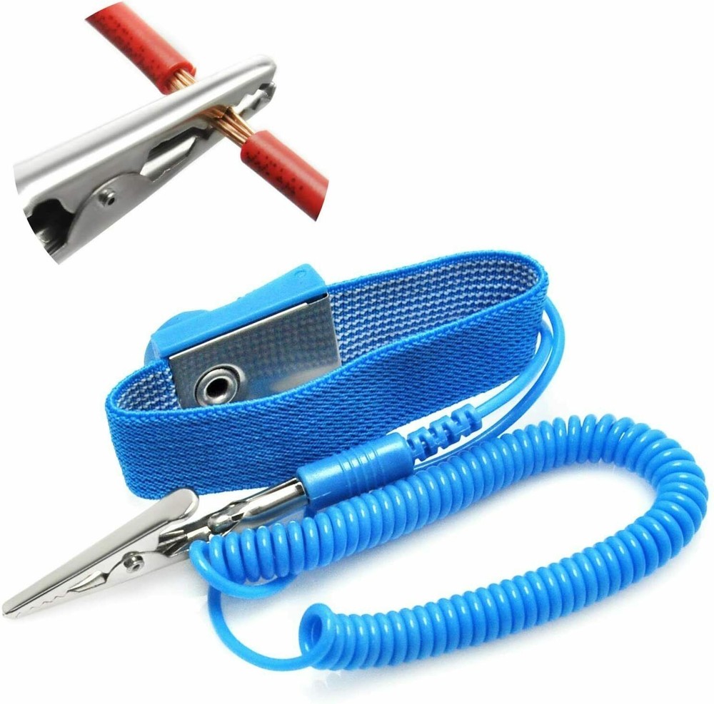 Anti-Static Wrist Strap ESD Grounding Strap With Removable Clip