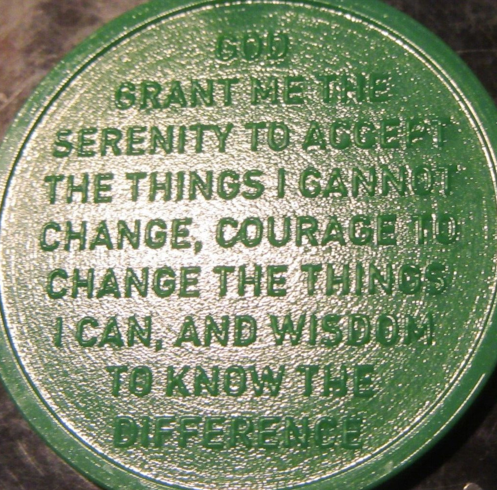 Alcoholics Anonymous Plastic AA 3 month Poker Chip Medallion Token