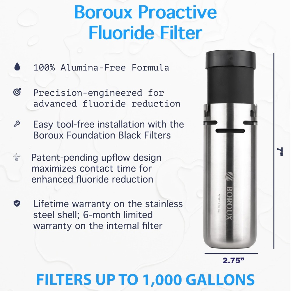 Berkey Water Filter System with Boroux Foundation Black and Fluoride Filters