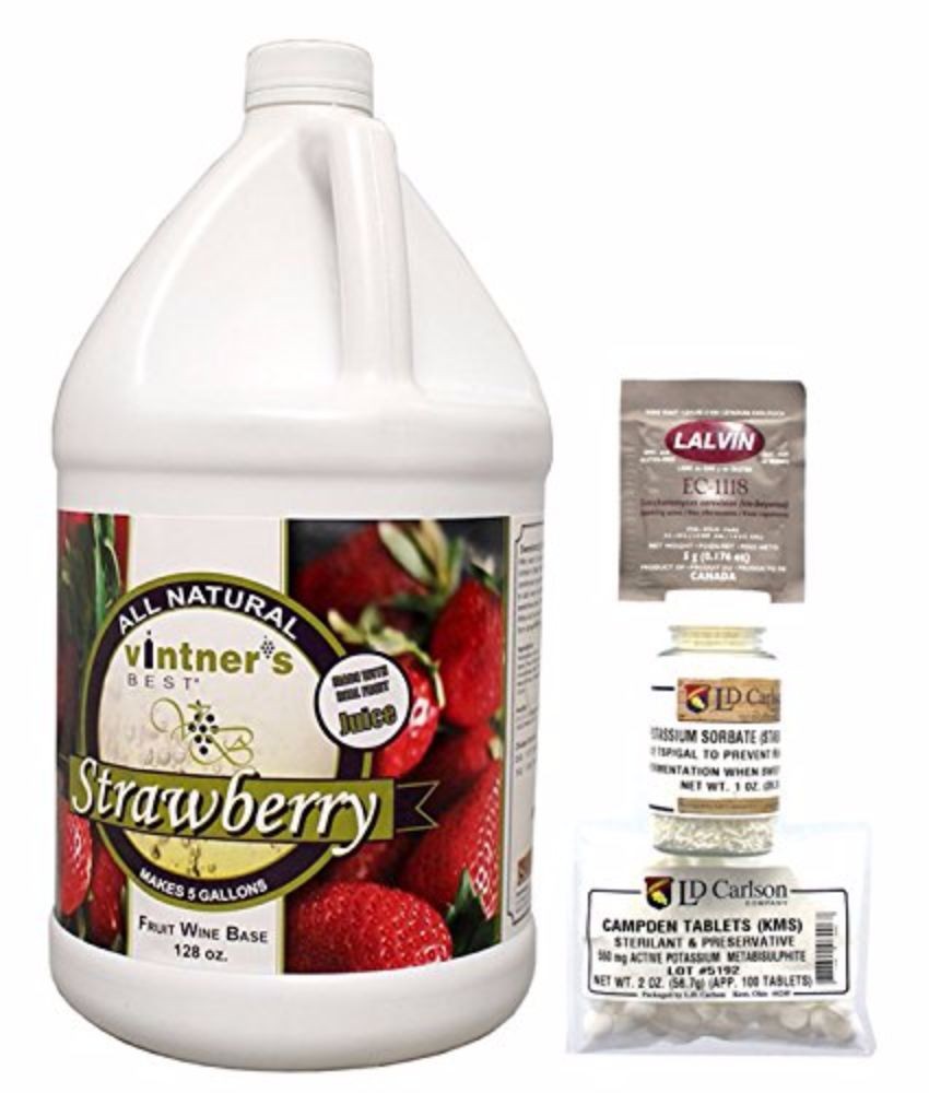 Complete Fruit Wine Base-Strawberry for Home Wine Making