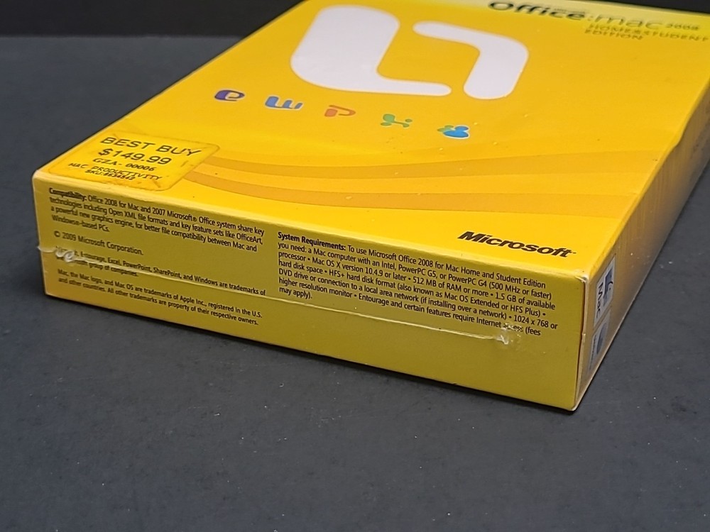 Microsoft Office 2008 Home & Student Edition for Mac Sealed