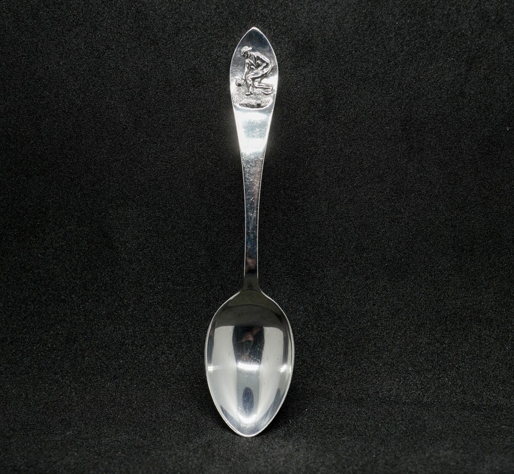 Antique Solid Sterling Silver Bowls Teaspoon. 11g. Robert Pringle.