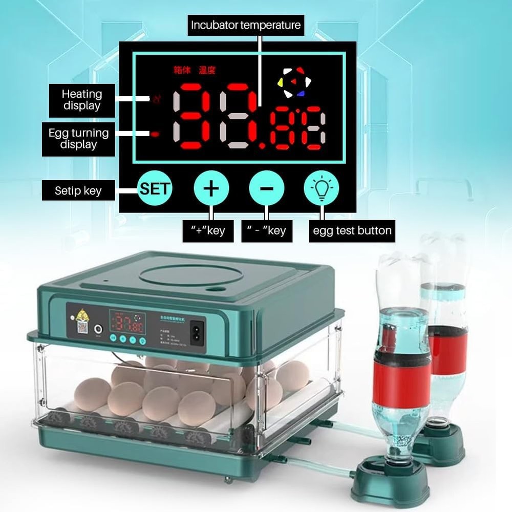 Incubators for Hatching Eggs, Egg Incubator with Automatic Egg Turning and Humid