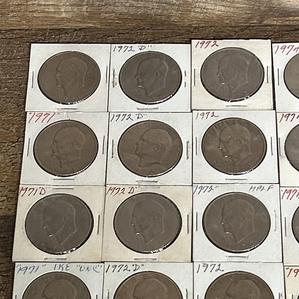 58 Eisenhower Dollars From Coin Collection-Various Dates