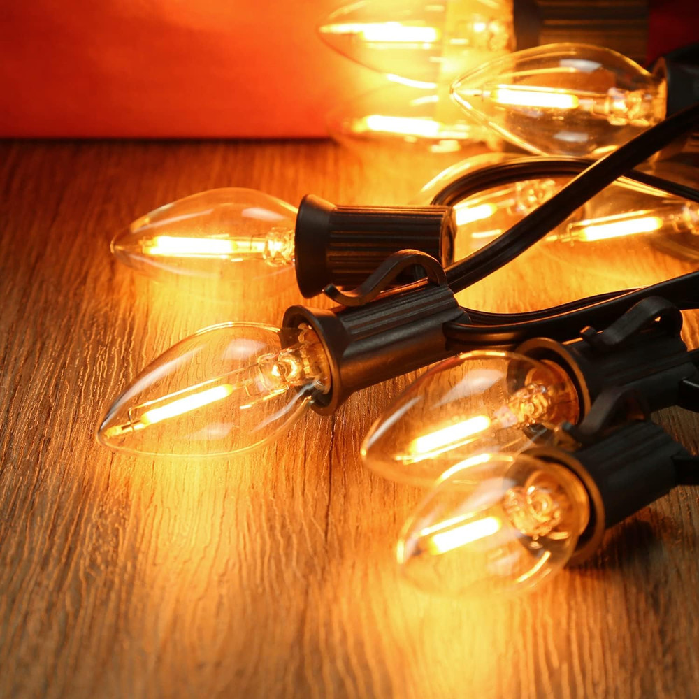 25PACK LED Night Light Bulbs, C7 Candelabra LED Light Bulbs, E12 Chandelier Base