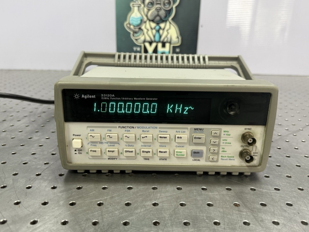 Agilent 33120A 15MHz Function Arbitrary Waveform Generator Tested Knob Missing