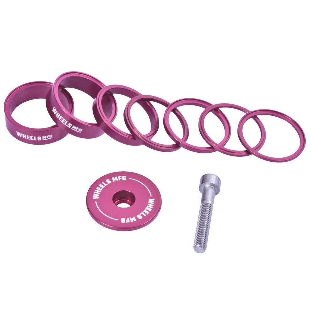 Wheels MFG StackRight Essential Headset Spacer Kit - Colour Pink