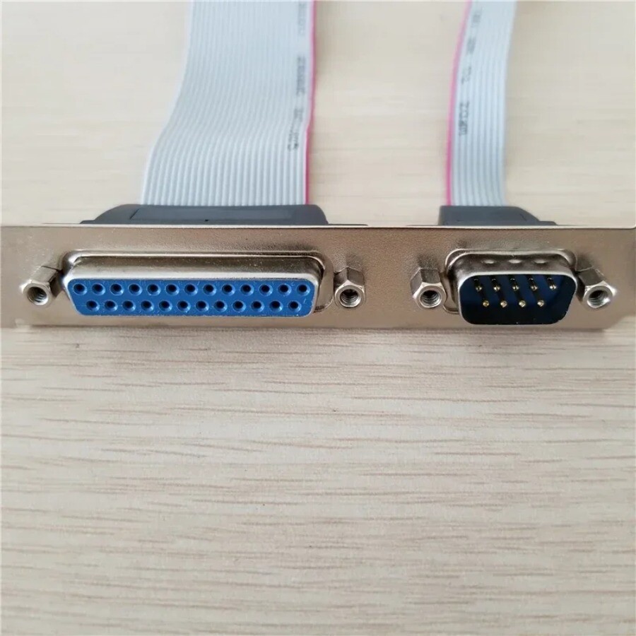 Mainboard mainboard Parallel LPT Print + RS232 db9 db25 Com Port bracket cable