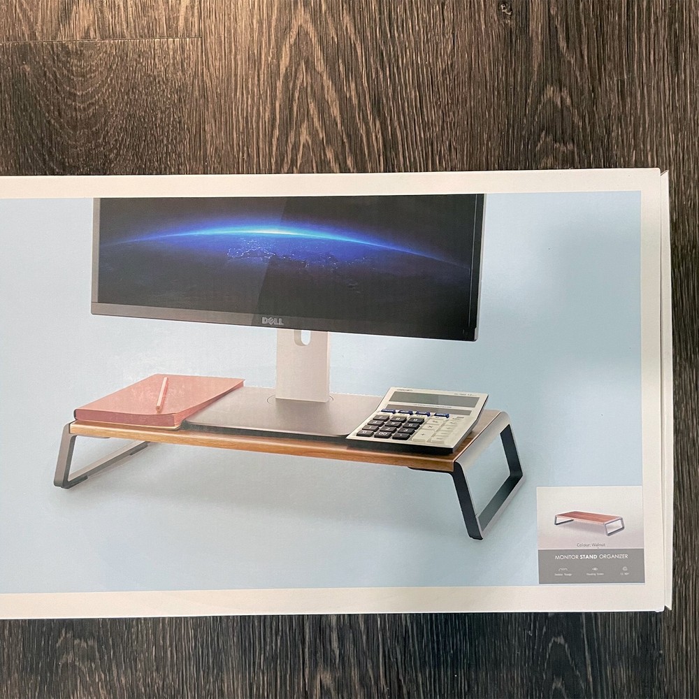 Monitor Stand Organizer COLOR WALNUT