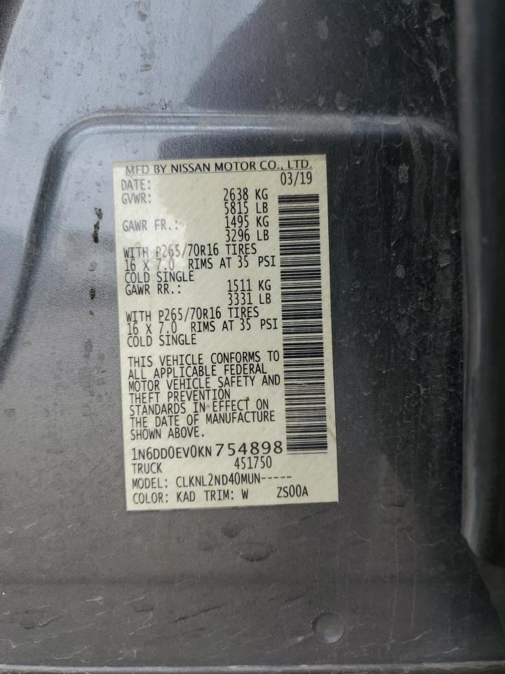 Console Front Floor Crew Cab Fits 15-19 FRONTIER 340027