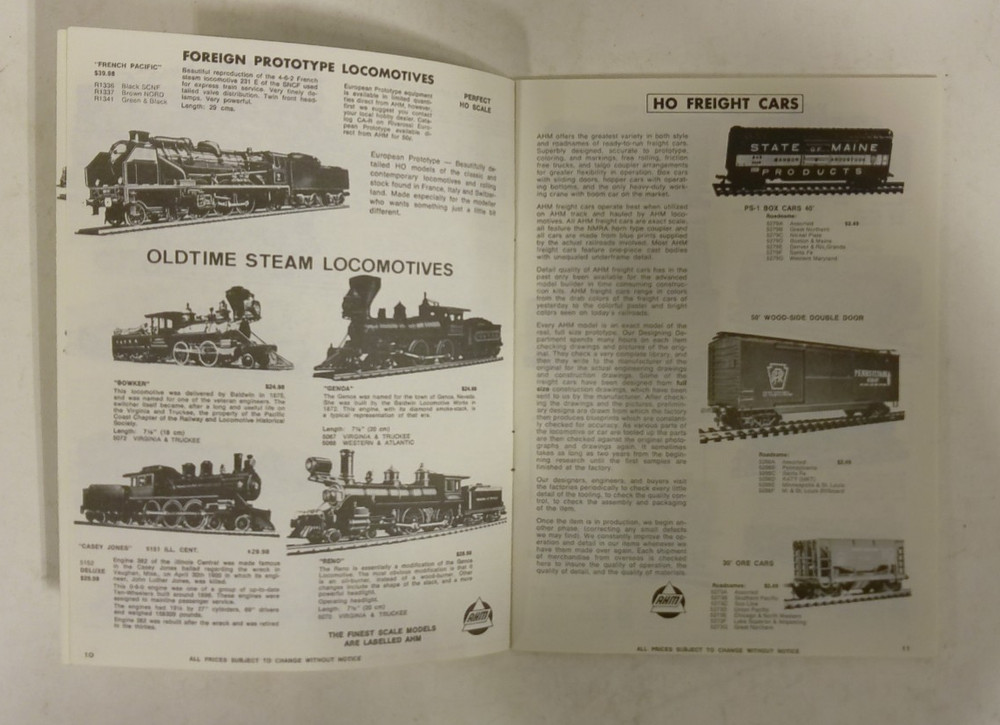 Vintage AHM Does It Again 1972 Catalog CA 18B
