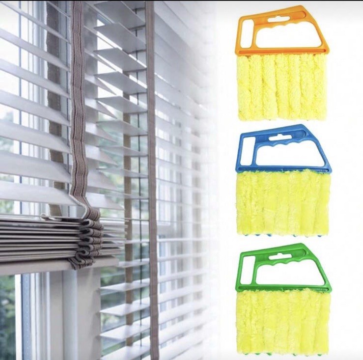 3pcs Multi-Slot Microfiber Blinds Duster Plastic Handle