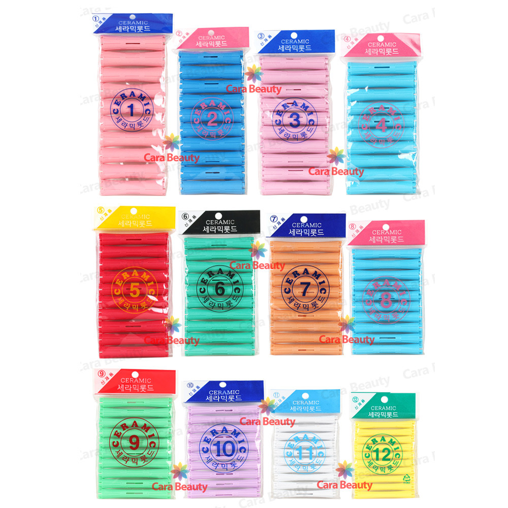 CERAMIC Perm/Wave Rods for Professional Salon (One Pack 10pcs)