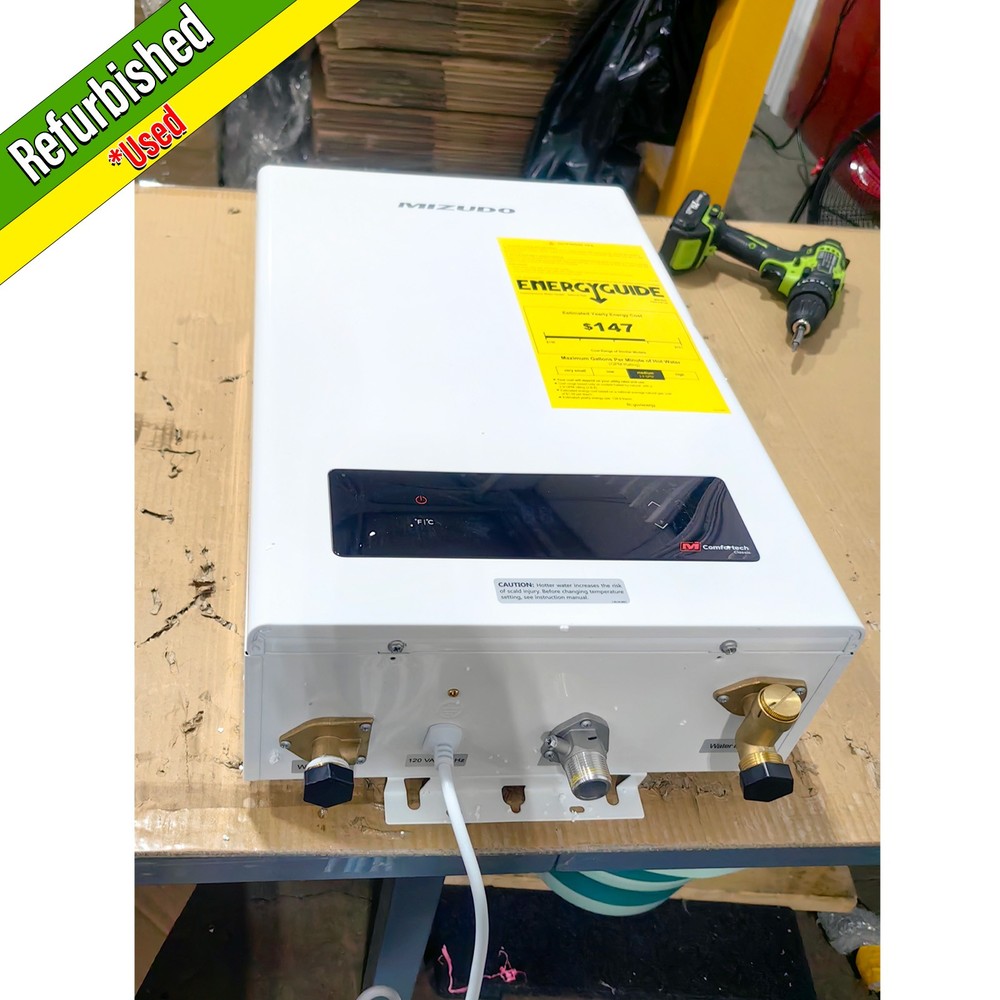 【90% NEW】Tankless Water Heater Natural Gas 5.1GPM 120,000 BTU Whole House Boiler