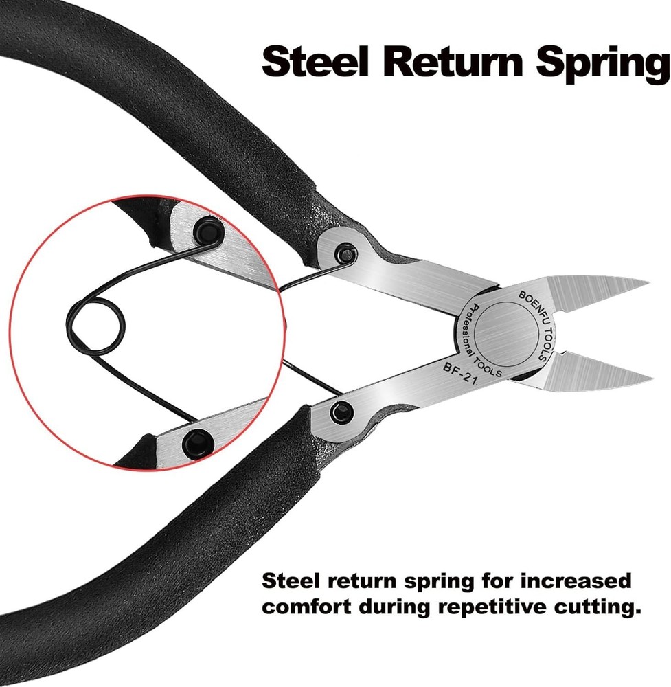 5 inch Precision Flush Cutters Multi-functional Wire Snips, Ideal for Model, ...