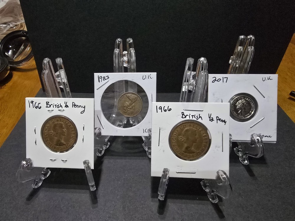4 Vintage Foreign Coins - BRITISH