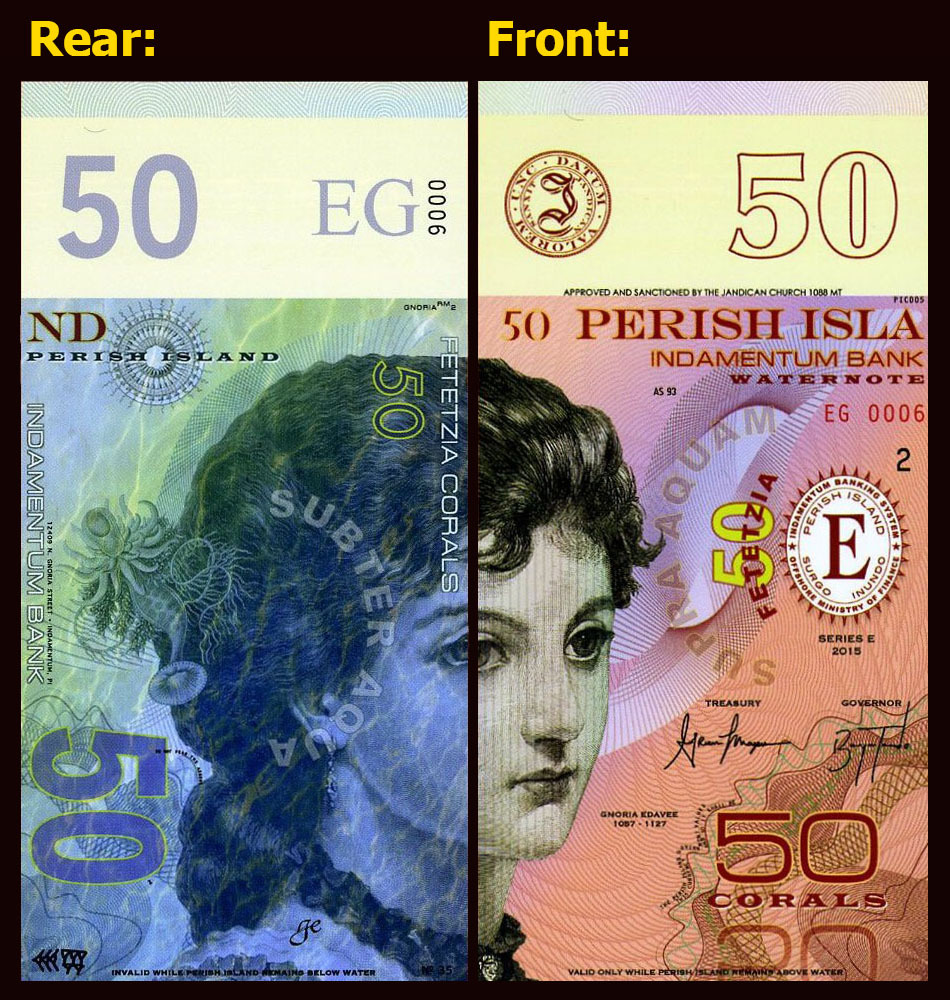 SET Perish Island 2015 Polymer 7 Note Set, UNC, Vertical Orientation