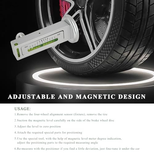 Adjustable Magnetic Gauge Tool, Auto Camber Castor Strut Wheel Alignment