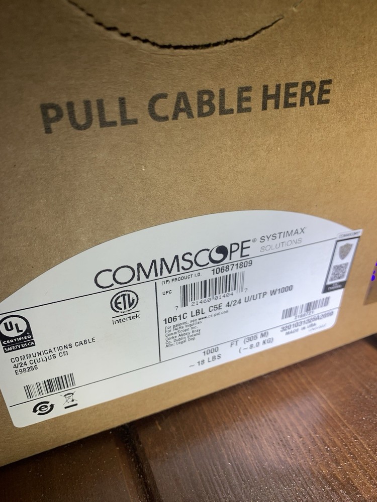 Commscope 1061C Communication Cable 1000ft 4/24 W1000