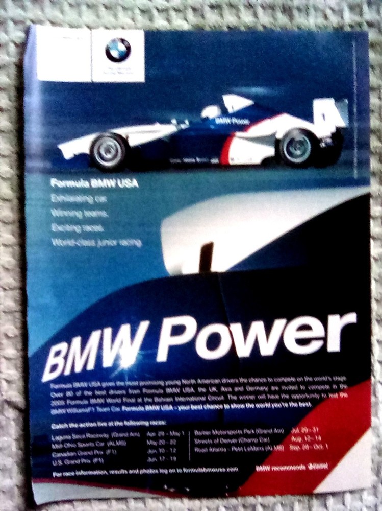 2005 BMW Formula Print Ad