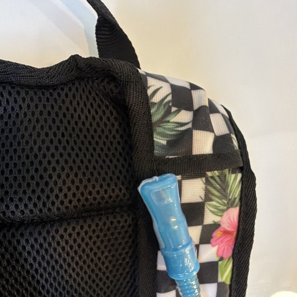 Rave Hydro Pack 2L New Hydration Pack Flowers Checkerboard