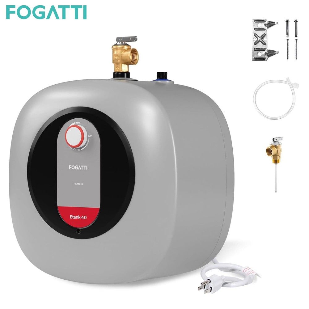 FOGATTI 4 Gal Electric Mini Tank Water Heater Instant Hot Boiler Compact 110V