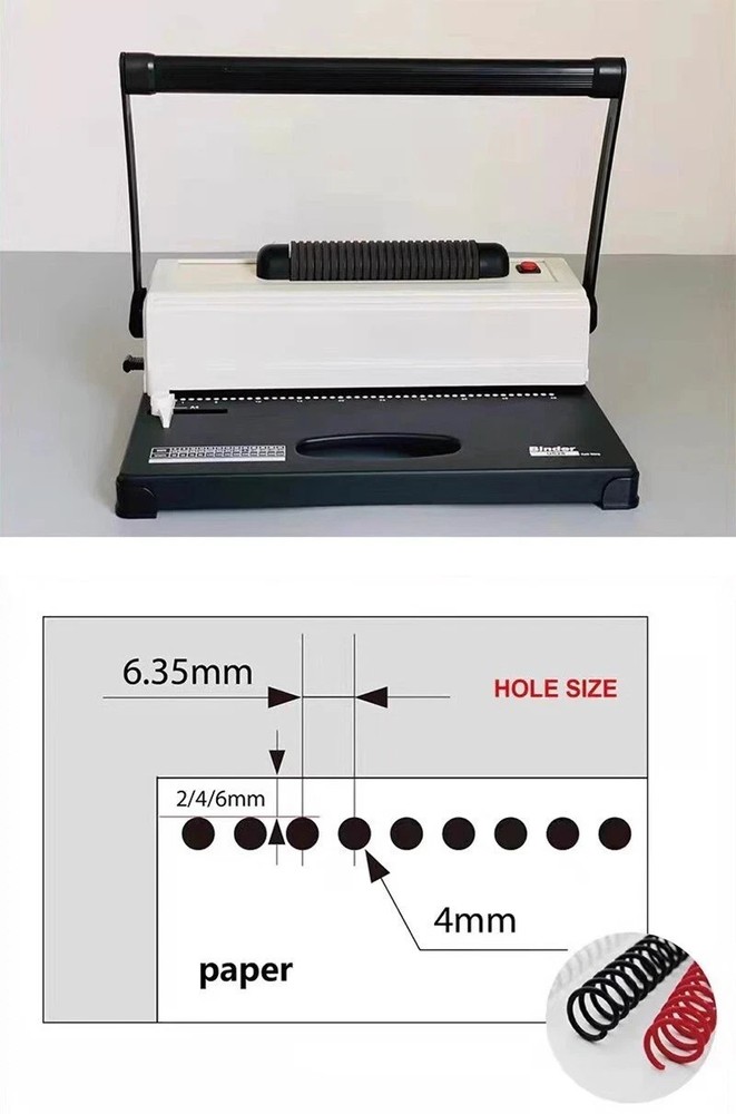A4 Electric Single Coil Binding Machine Laptop Punch Binding Machine For Office