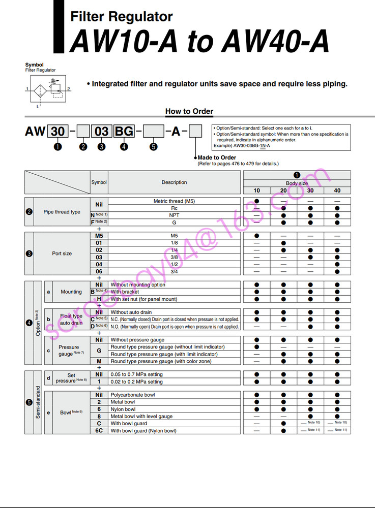 SMC AW40-04-A Filter Pressure Reducing Valve New ✦KD
