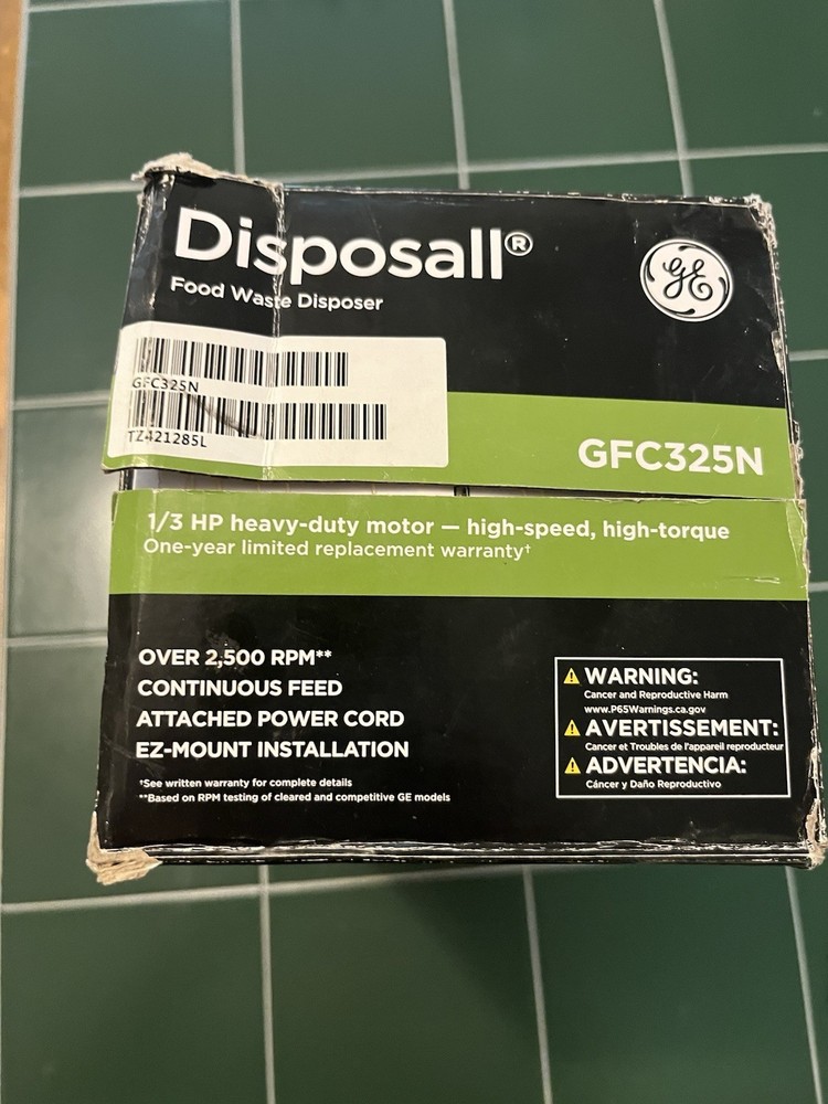 GE GFC325N Continuous Feed Waste Disposers
