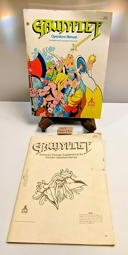 1985 ATARI GAUNTLET OPERATORS MANUAL  AND SCHEMATIC PACKAGE SUPPLEMENT