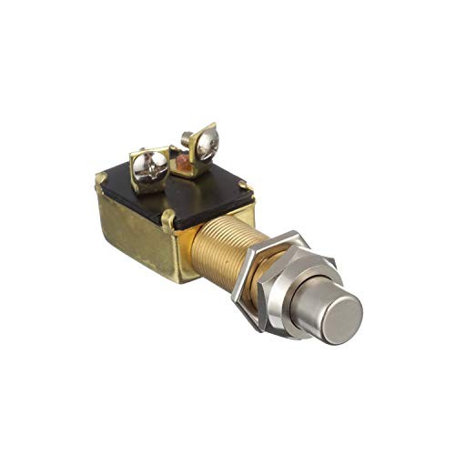 2-Position Push Button Starter/Horn Switch,Silver