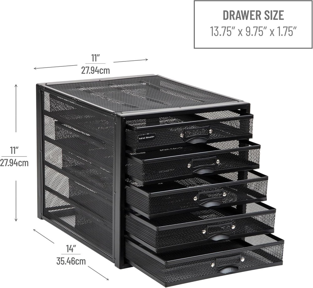 NEW Mind Reader File Storage Drawers, Desk Organizer, Multi-Purpose, Crafts, O