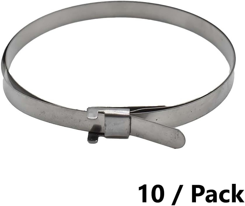 CV Boot Band Clamp Round Large Type 10 Pack Heavy Duty Replacement