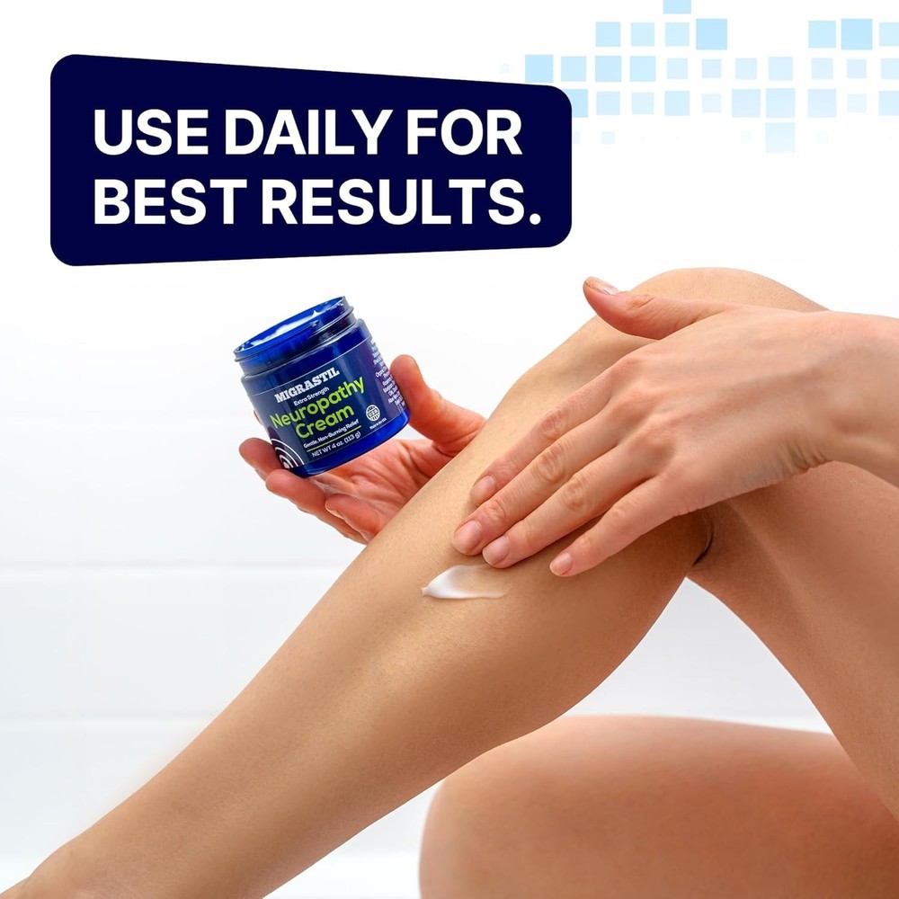 Basic Vigor Migrastil Neuropathy Relief Cream Extra Strength for Feet, Legs,...