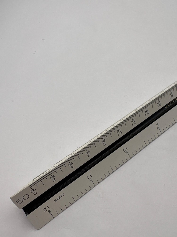 Alvin 241B Triangular Drafting Ruler 12 Inch Engineer Scale