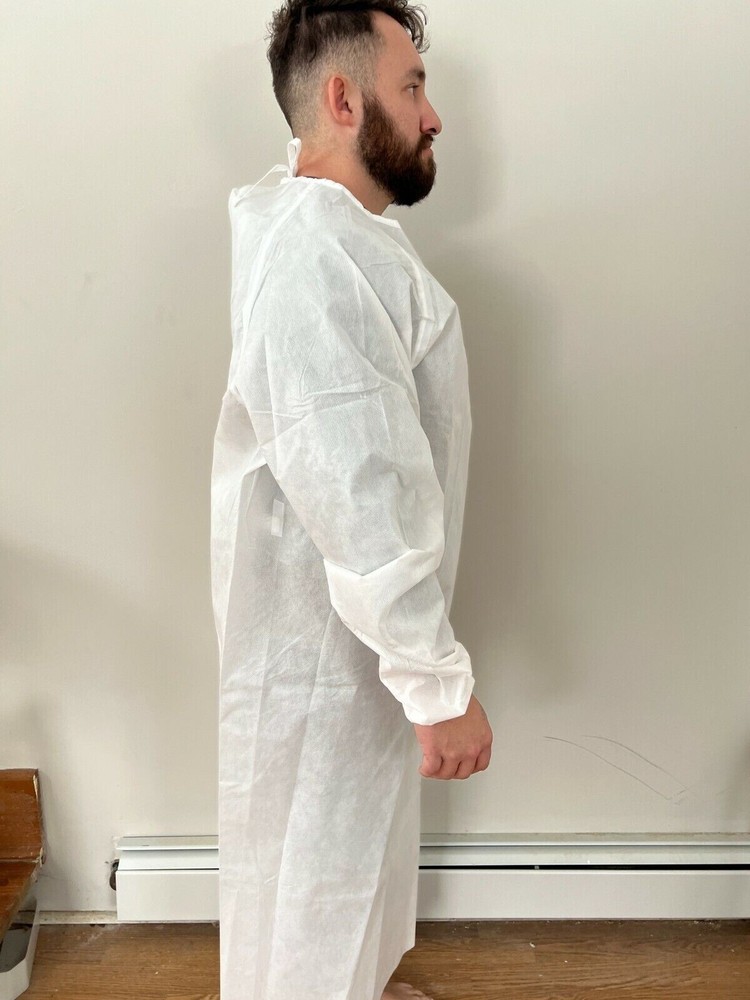 Isolation Gowns Disposable Level 2 White 60/Case Size: XL