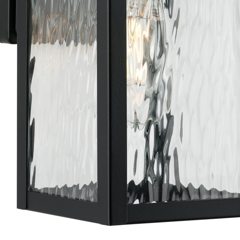 Matte Black Traditional One-Light Outdoor Wall Lantern