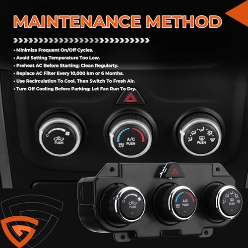 Front Climate Control Module 599-217 Heater A/C Control Switch fit for Dodge