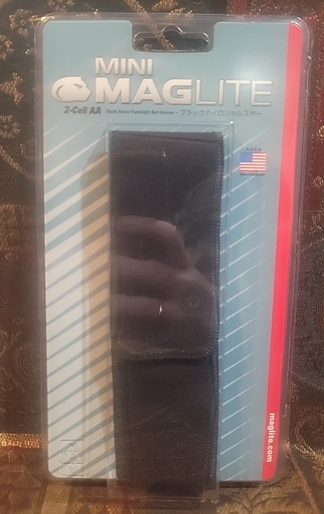 Mini Maglite Nylon Holster AM2A056 Hook & Loop Flap, Black