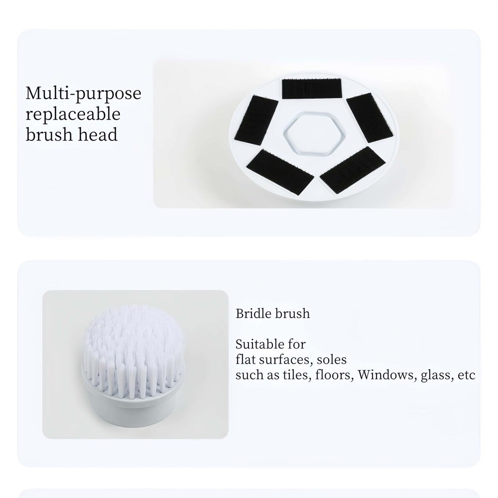 Electric Spin Scrubber, 2025 Upgraded Cordless Cleaning Brush with 8 Replace