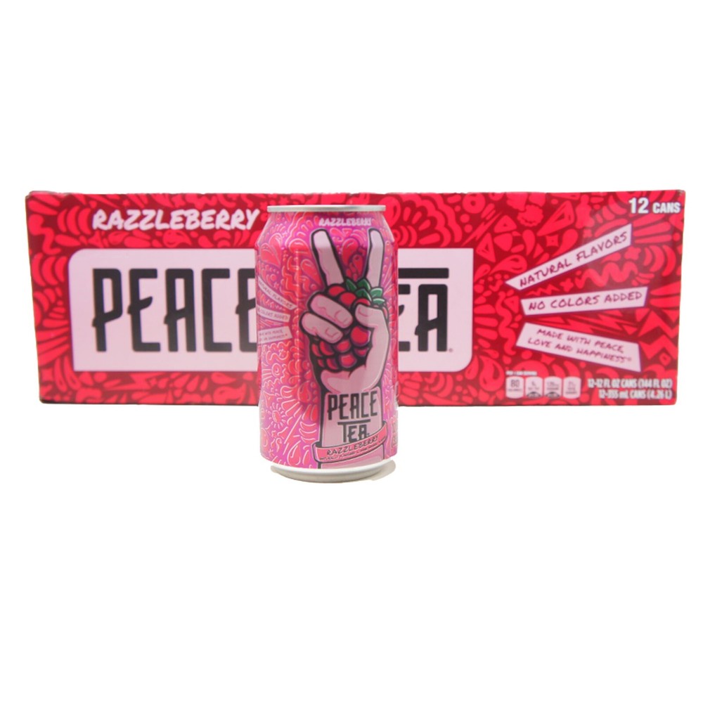 Peace Tea Razzleberry Raspberry Flavor Ice Tea - 12 oz (12 Pack)