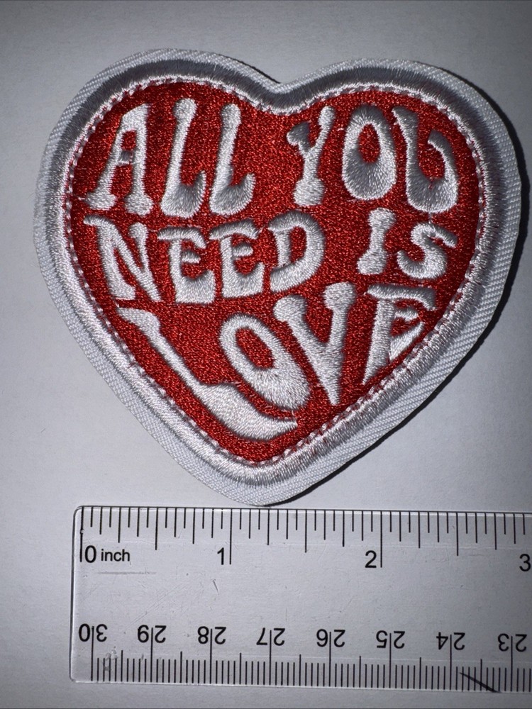 ALL YOU NEED IS LOVE Morale Patch Hook and Loop Patch