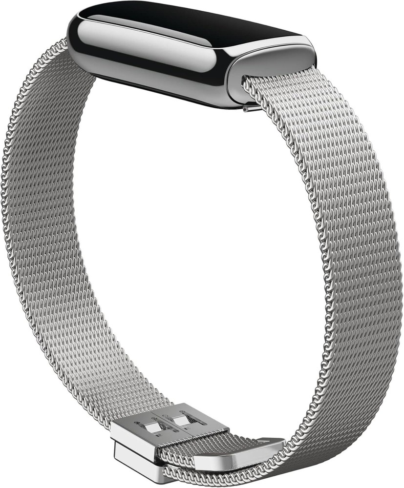 Fitbit Luxe Platinum Stainless Steel Mesh Accessory Band Official Fitbit