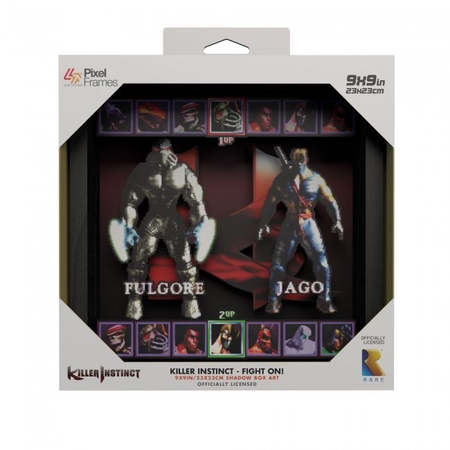 Pixel Frames Killer Instinct - Fight On! Shadow Box - 9" x 9"