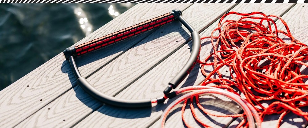 Liquid Force TR9 Combo Handle w/Static Line Wakeboard Rope - 2026 - Red