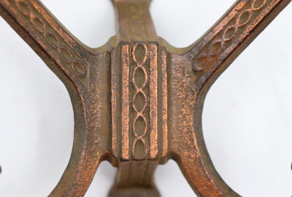 Vintage Copper Plated Cast Iron Chain Link Wall Hook